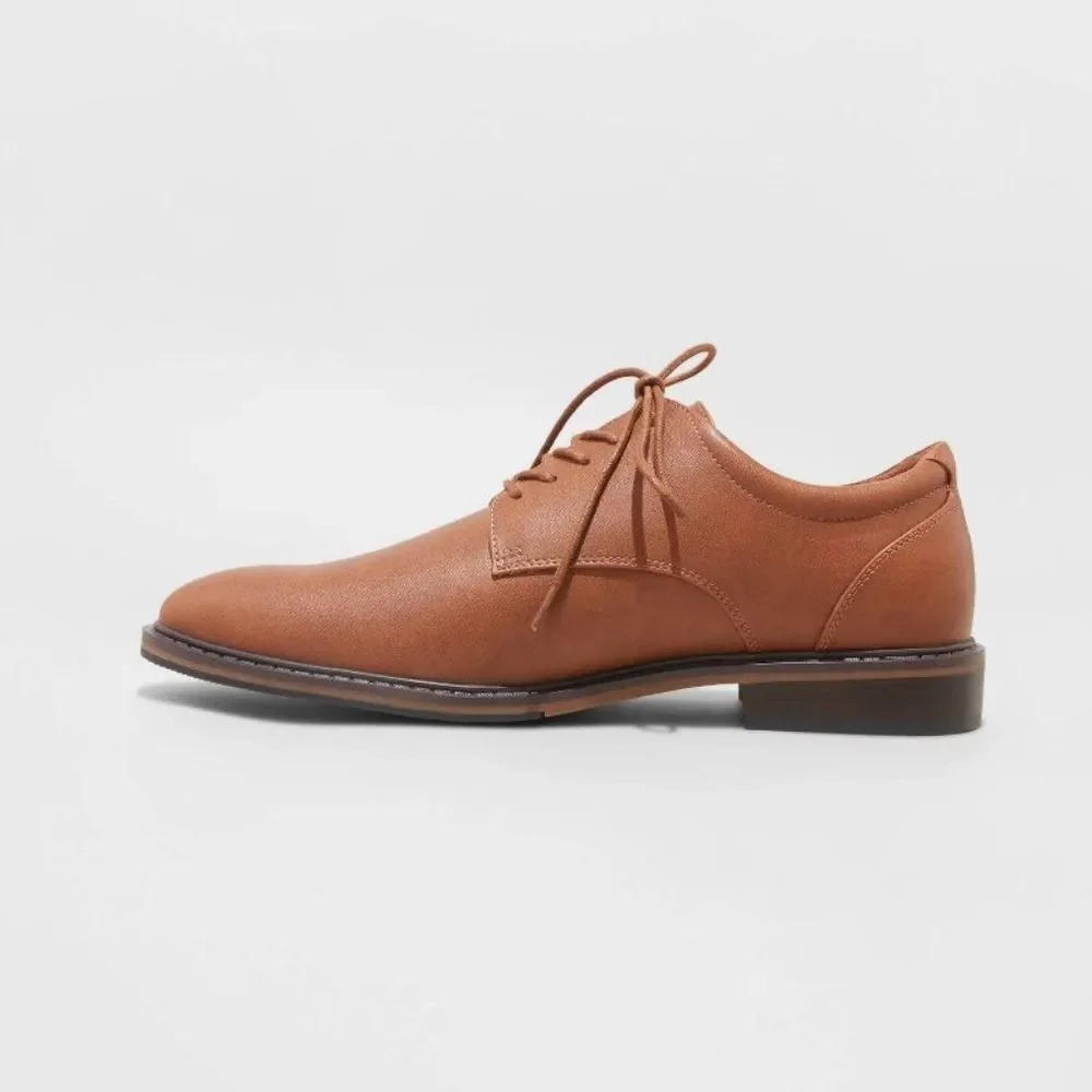 Goodfellow & Co Men's NWT Brown Leo Oxford Lace Up Dress Shoes Size 7 Narrow Fit